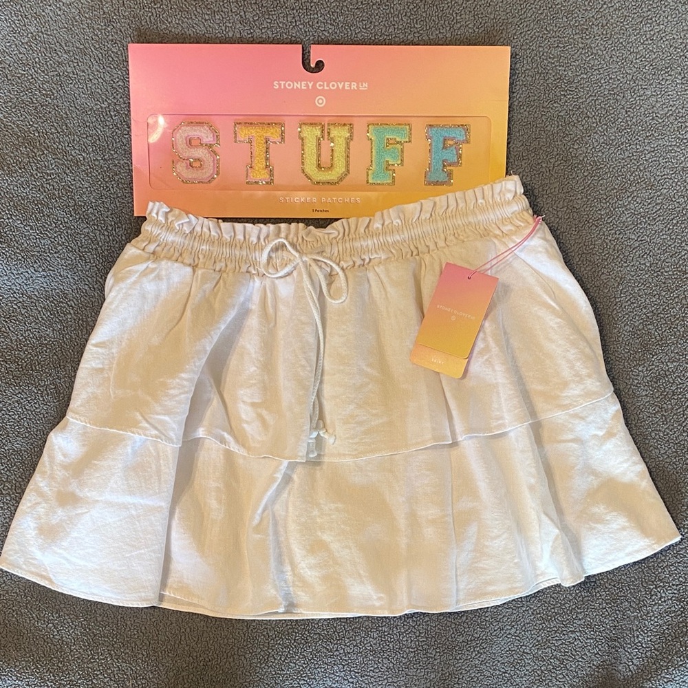 Stoney Clover Lane White Mini Skirt